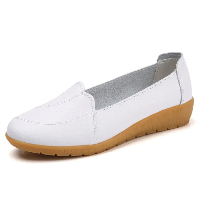 USS Shoes Delu Women's Comfortable Leather Loafer Shoes