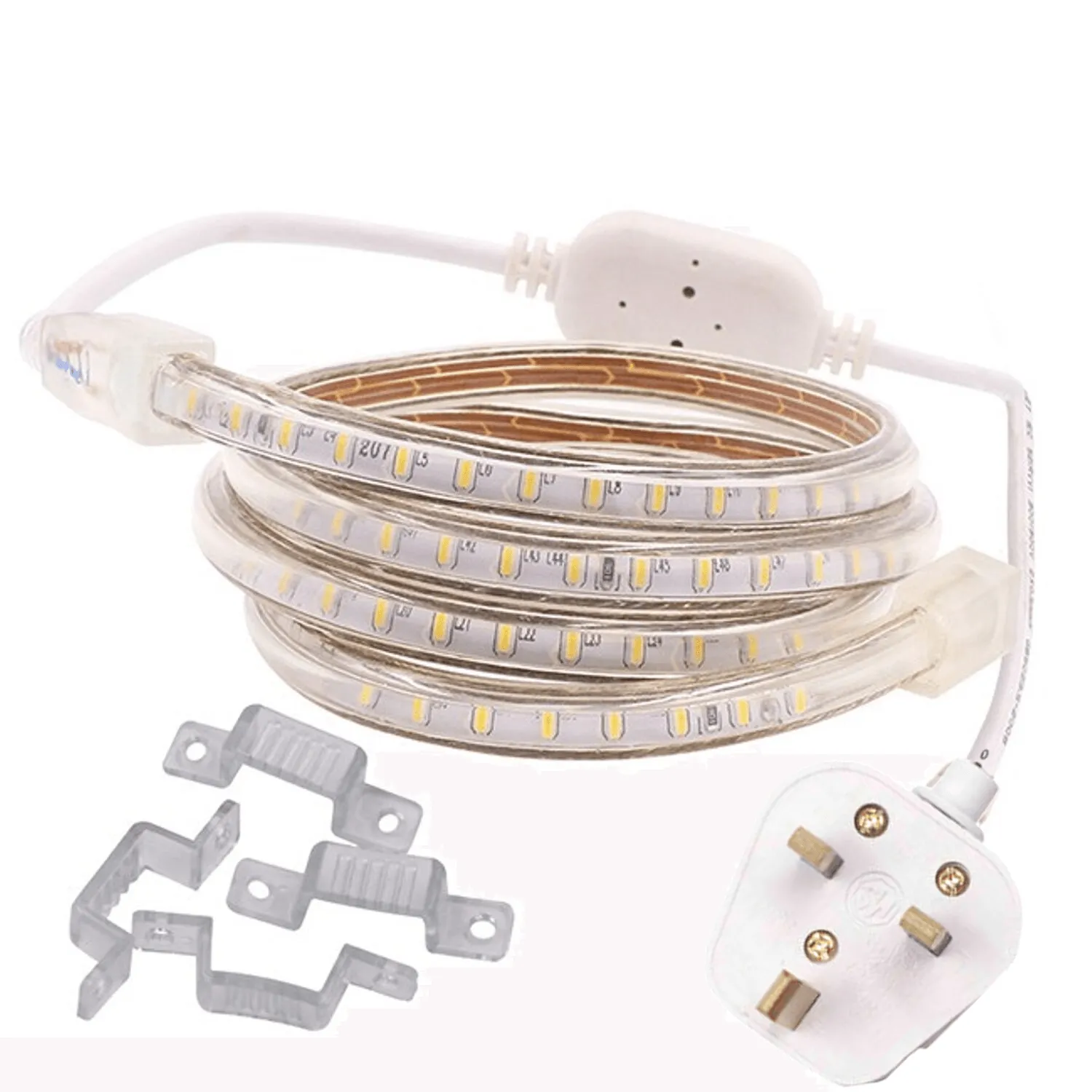 Warm White LED Strip Light 220V 240V 2835 IP65 Waterproof 120LED/m Full Kit