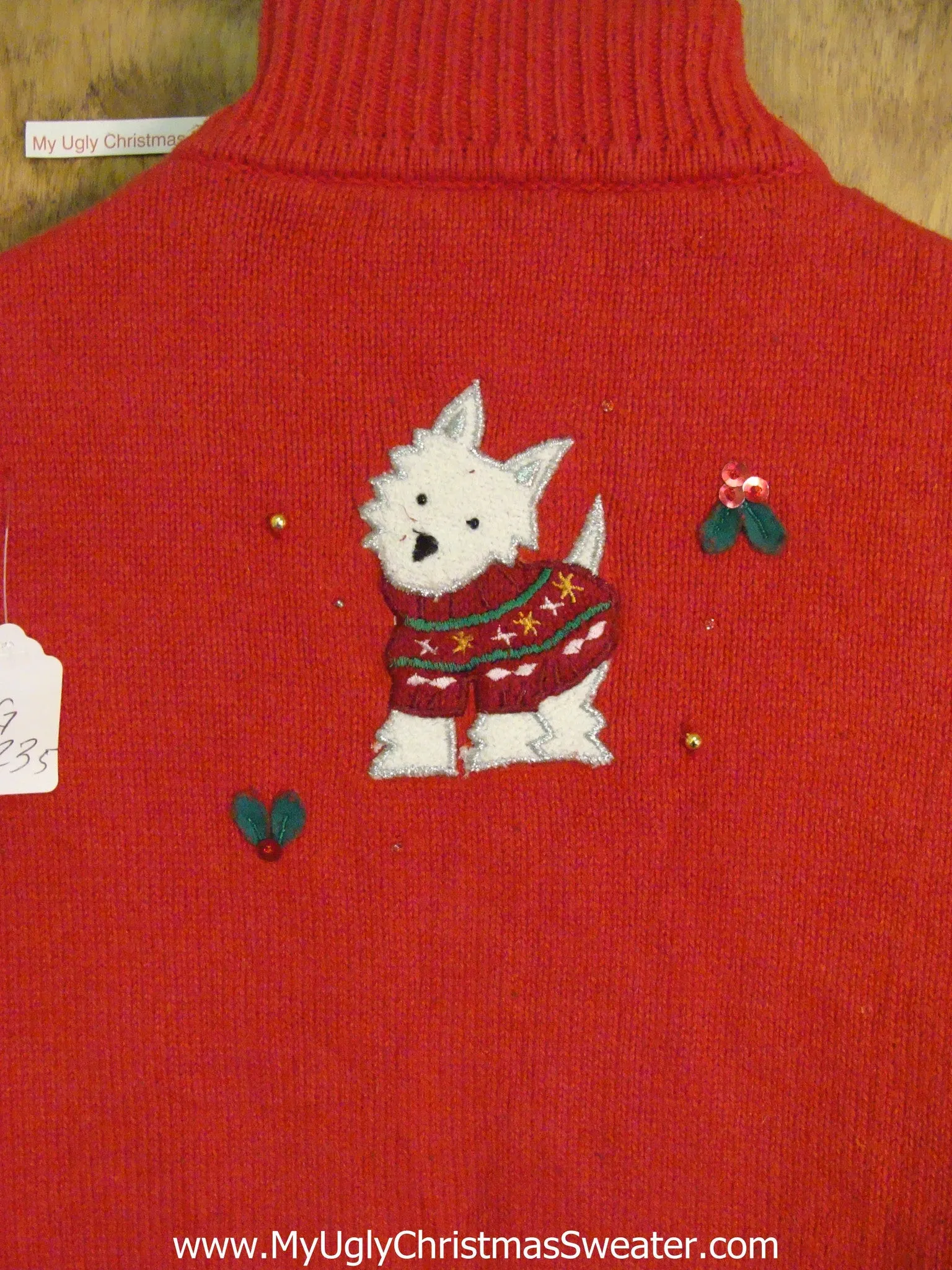 Westie and Scottie Dogs Light Up Ugly Xmas Sweater Vest