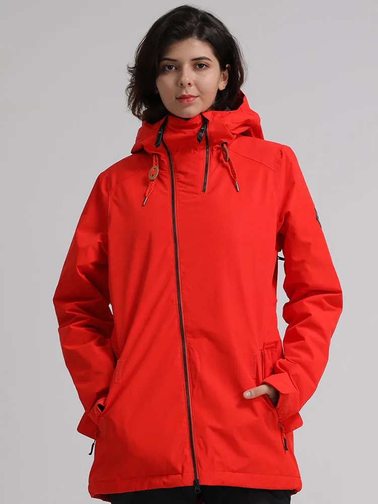 Women's Thermal Warm Waterproof Windproof Red Ski Snowboard Jackets