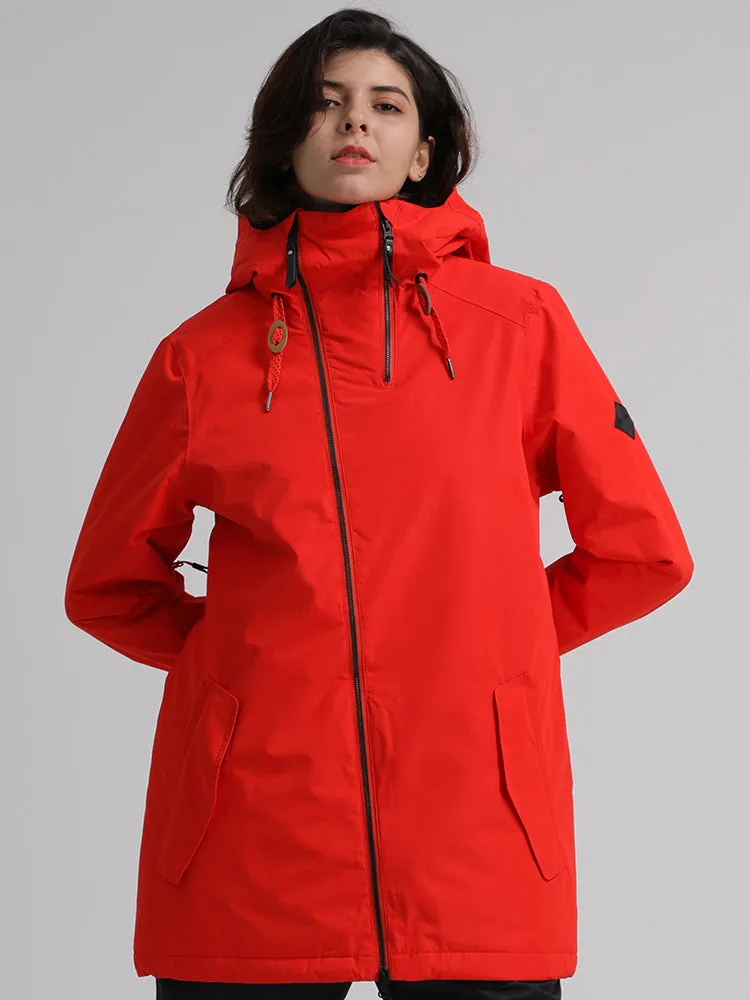 Women's Thermal Warm Waterproof Windproof Red Ski Snowboard Jackets