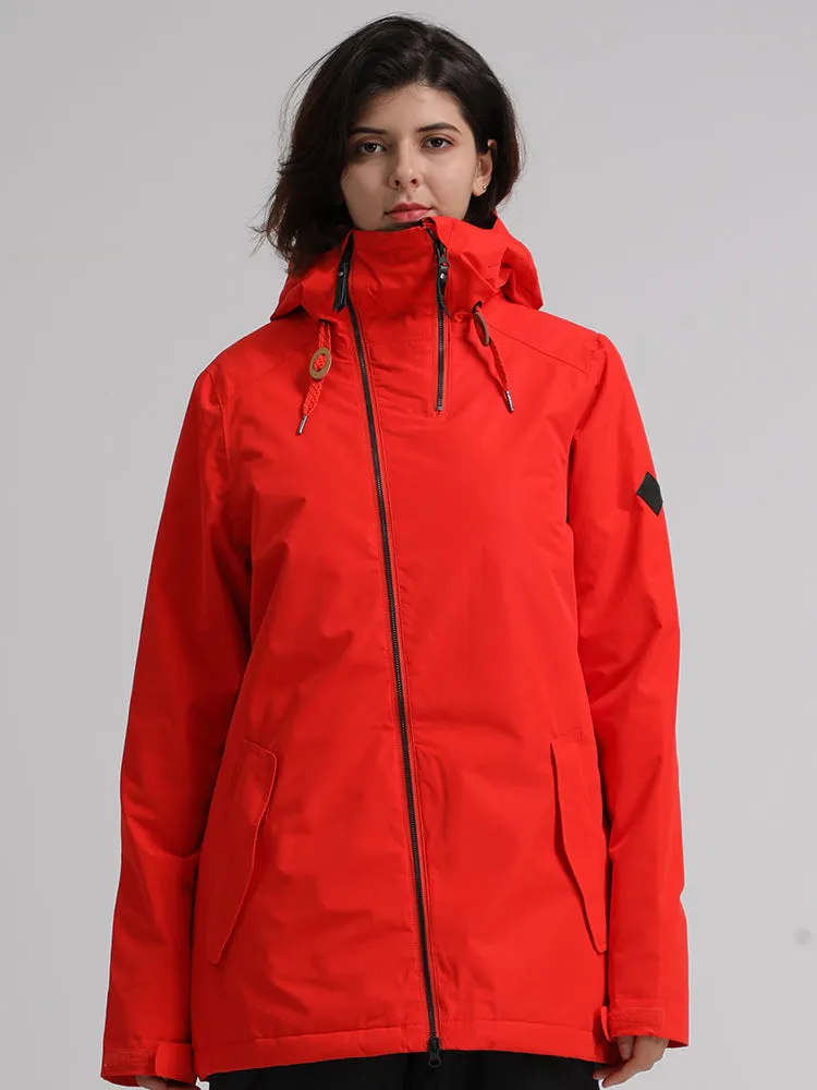 Women's Thermal Warm Waterproof Windproof Red Ski Snowboard Jackets