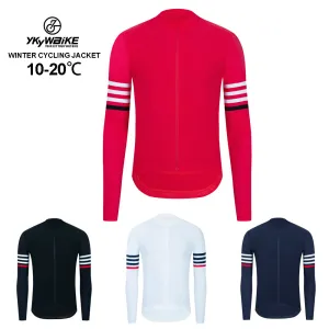 YKYW Men's  MTB Cycling Jersey Jackets Winter 10-20℃ Long Sleeves Fleece Keep Warm 4 Colors